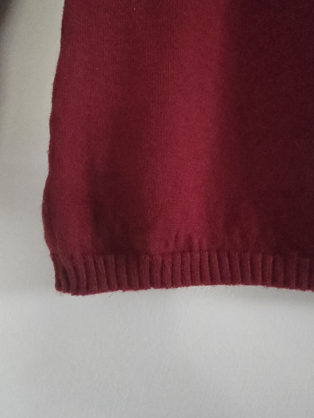 Burberry Blue Label Japanese Wool Burgundy V-Neck Sweater Nova Check Trim Rare - Picture 6 of 12